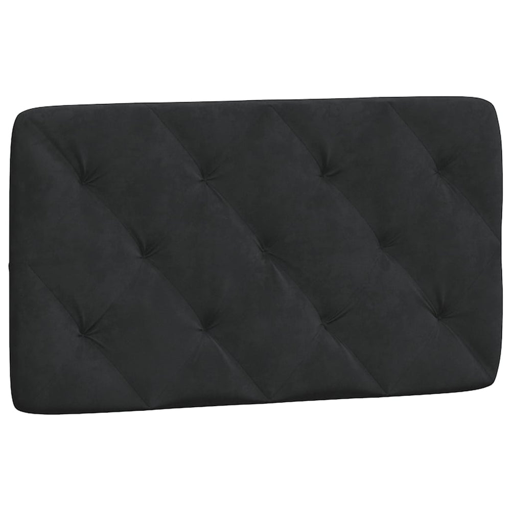 Schwarzes Samt Kopfteil-Kissen 90 cm