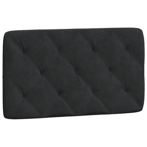 Schwarzes Samt Kopfteil-Kissen 90 cm