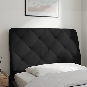 Schwarzes Samt Kopfteil-Kissen 90 cm