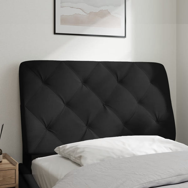 Schwarzes Samt Kopfteil-Kissen 90 cm