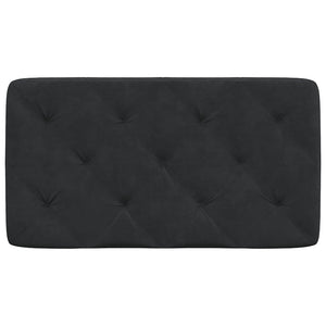 Schwarzes Samt Kopfteil-Kissen 90 cm