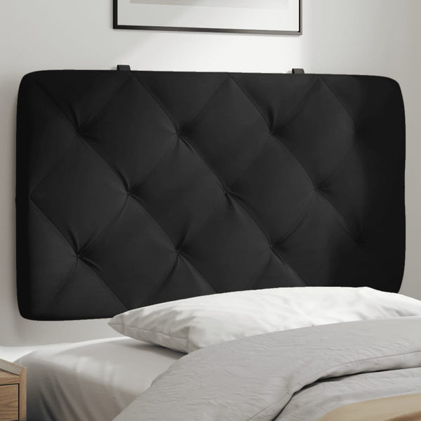 Schwarzes Samt Kopfteil-Kissen 90 cm