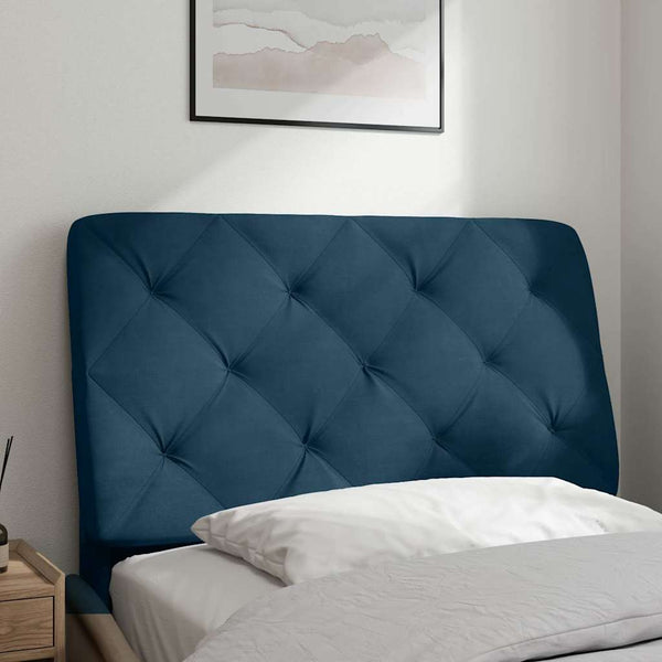Blaues Samt Kopfteil-Kissen 90 cm