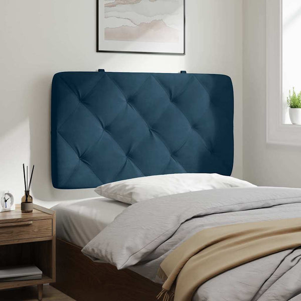 Blaues Samt Kopfteil-Kissen 90 cm