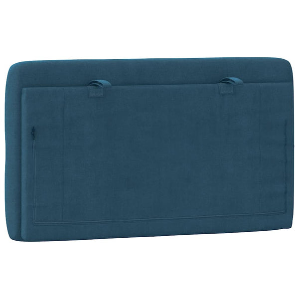 Blaues Samt Kopfteil-Kissen 90 cm