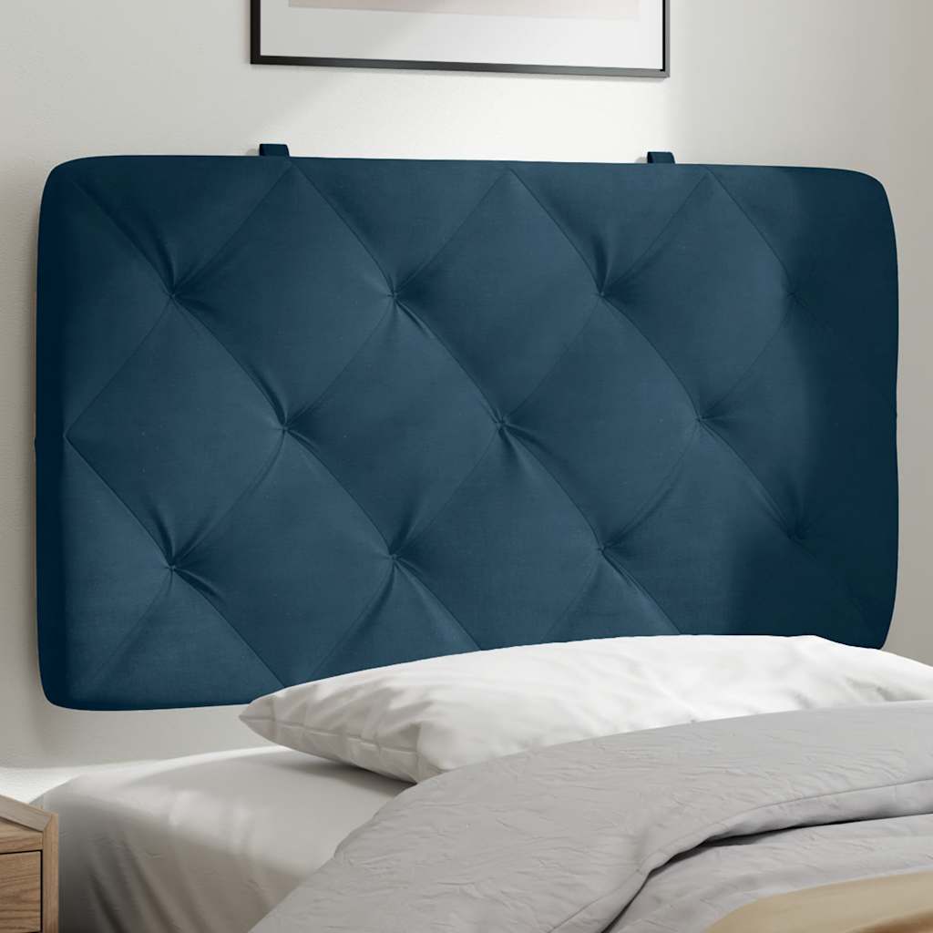 Blaues Samt Kopfteil-Kissen 90 cm