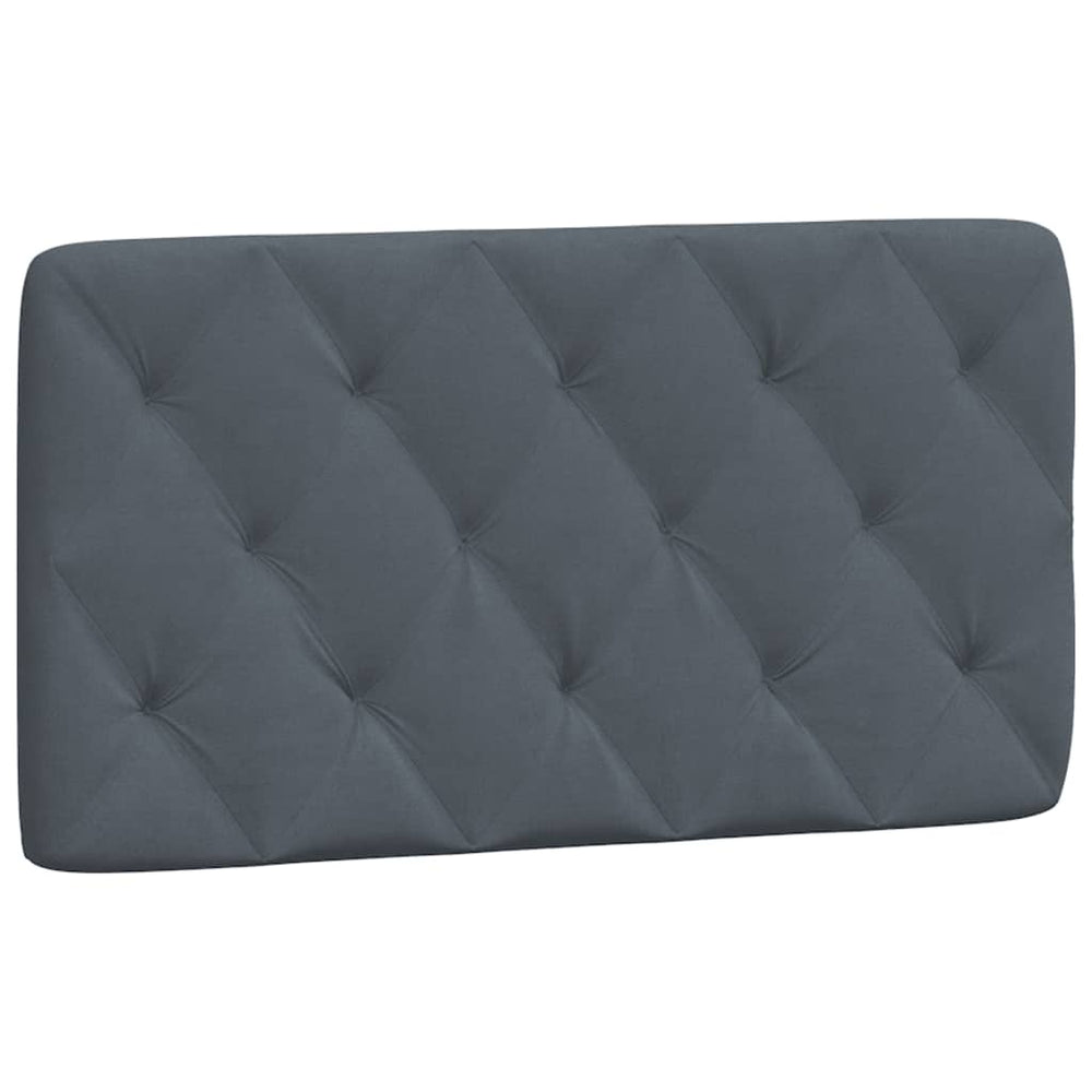 Samt Kopfteil Kissen Dunkelgrau 100 cm