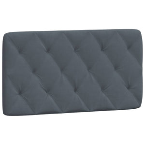 Samt Kopfteil Kissen Dunkelgrau 100 cm