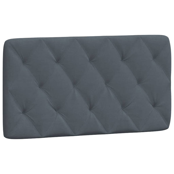 Samt Kopfteil Kissen Dunkelgrau 100 cm