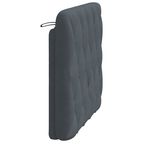 Samt Kopfteil Kissen Dunkelgrau 100 cm