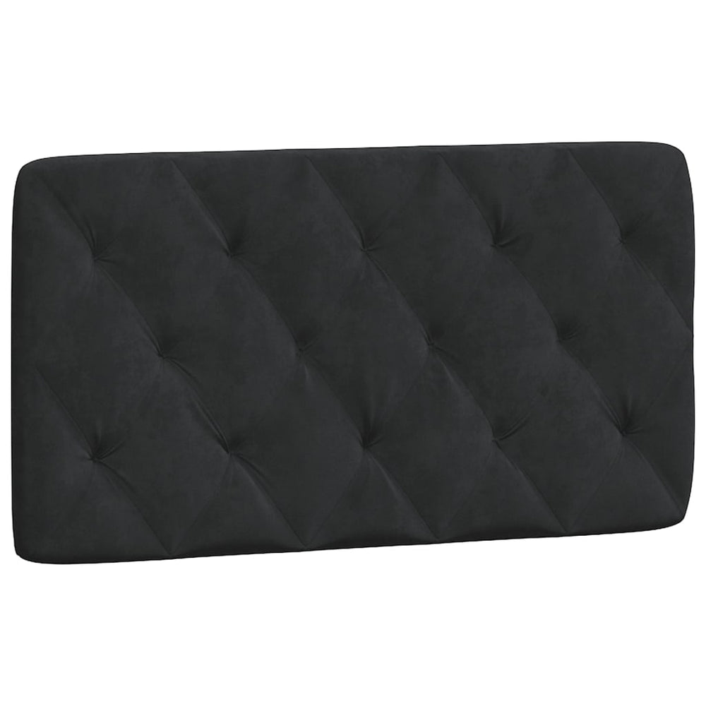 Schwarzes Samt Kopfteil-Kissen, 100 cm