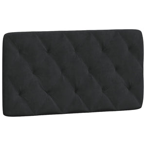 Schwarzes Samt Kopfteil-Kissen, 100 cm