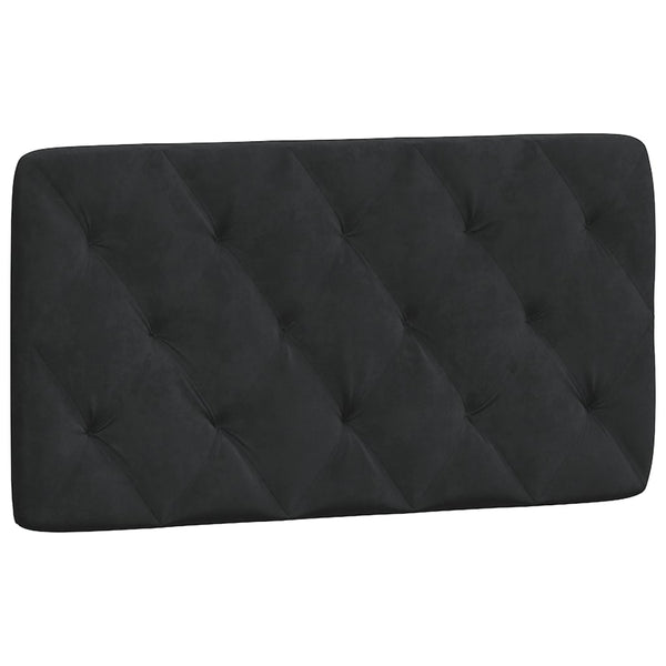 Schwarzes Samt Kopfteil-Kissen, 100 cm