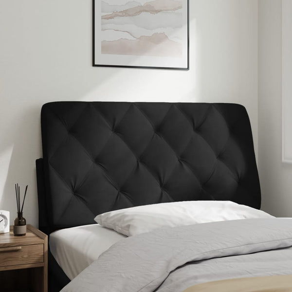 Schwarzes Samt Kopfteil-Kissen, 100 cm