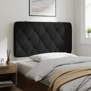 Schwarzes Samt Kopfteil-Kissen, 100 cm