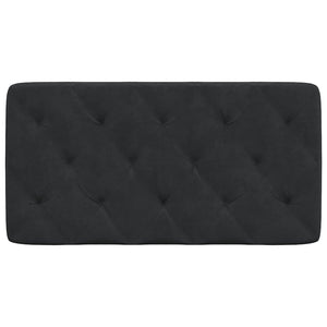 Schwarzes Samt Kopfteil-Kissen, 100 cm