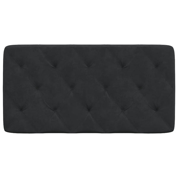 Schwarzes Samt Kopfteil-Kissen, 100 cm