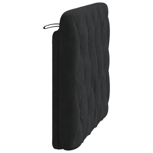 Schwarzes Samt Kopfteil-Kissen, 100 cm