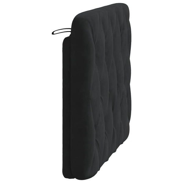 Schwarzes Samt Kopfteil-Kissen, 100 cm