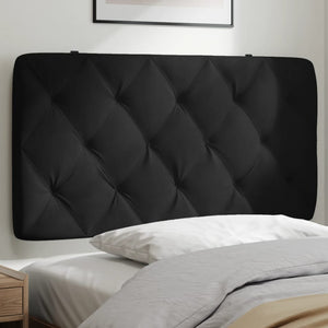 Schwarzes Samt Kopfteil-Kissen, 100 cm