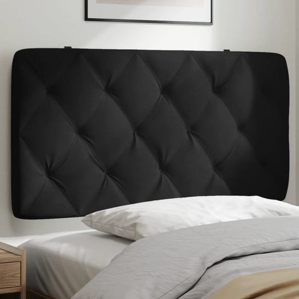 Schwarzes Samt Kopfteil-Kissen, 100 cm
