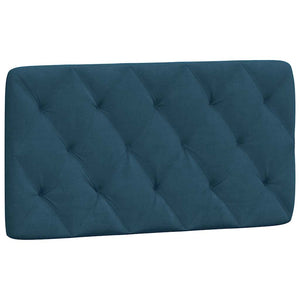 Kopfteil Kissen Blau Samt 100 cm