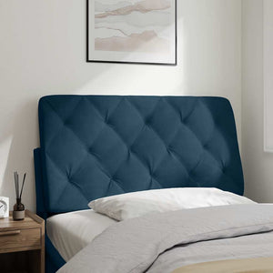 Kopfteil Kissen Blau Samt 100 cm