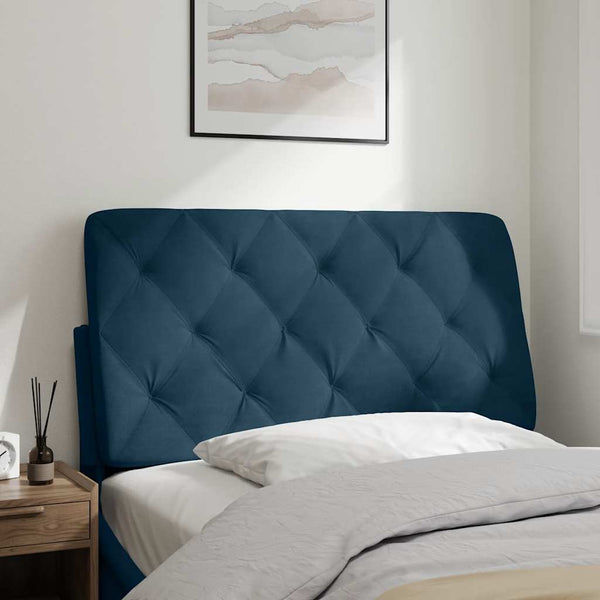 Kopfteil Kissen Blau Samt 100 cm