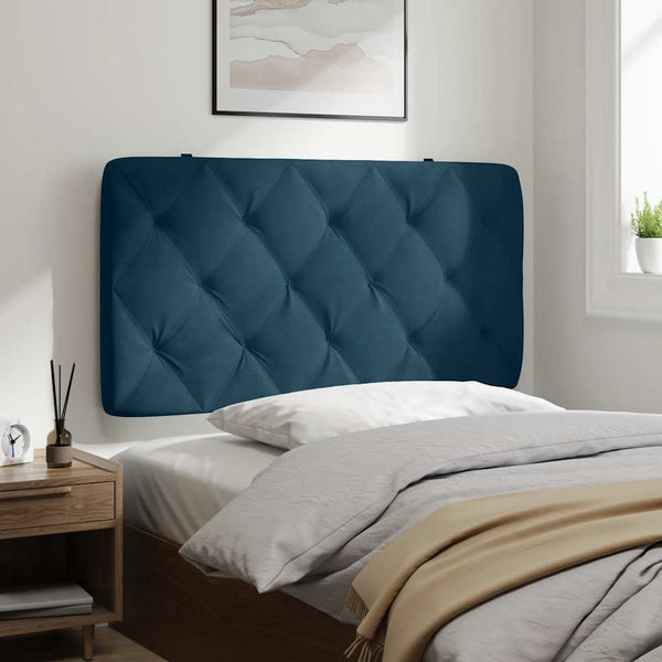 Kopfteil Kissen Blau Samt 100 cm