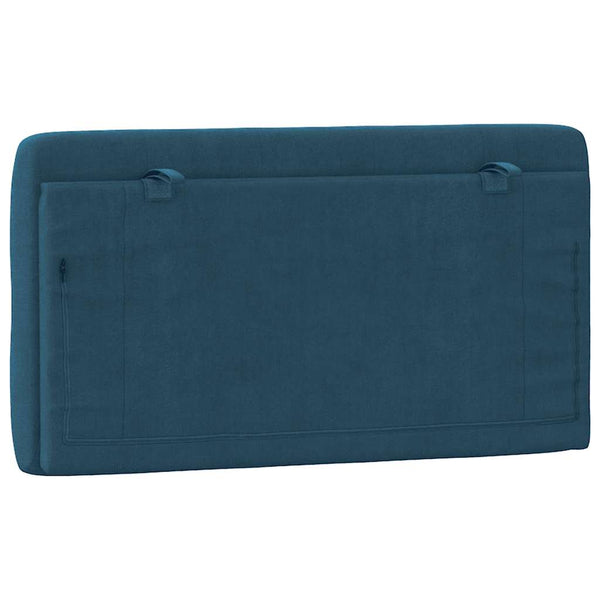 Kopfteil Kissen Blau Samt 100 cm