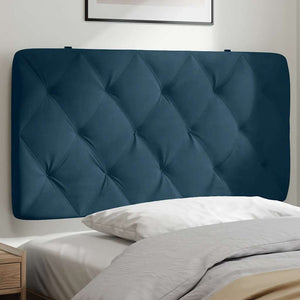 Kopfteil Kissen Blau Samt 100 cm