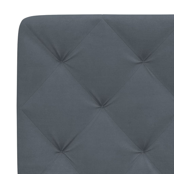 Kopfteil Kissen Dunkelgrau 120 cm Samt