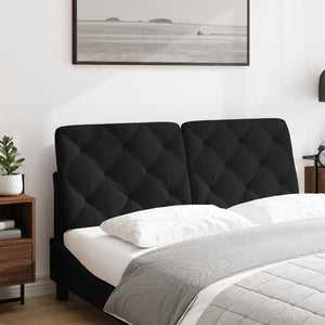 Schwarzes Samt Kopfteil Kissen 120 cm
