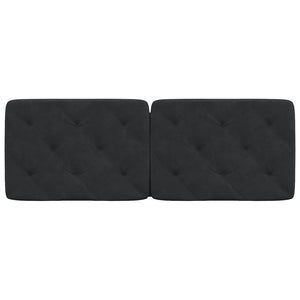 Schwarzes Samt Kopfteil Kissen 120 cm