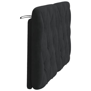 Schwarzes Samt Kopfteil Kissen 120 cm