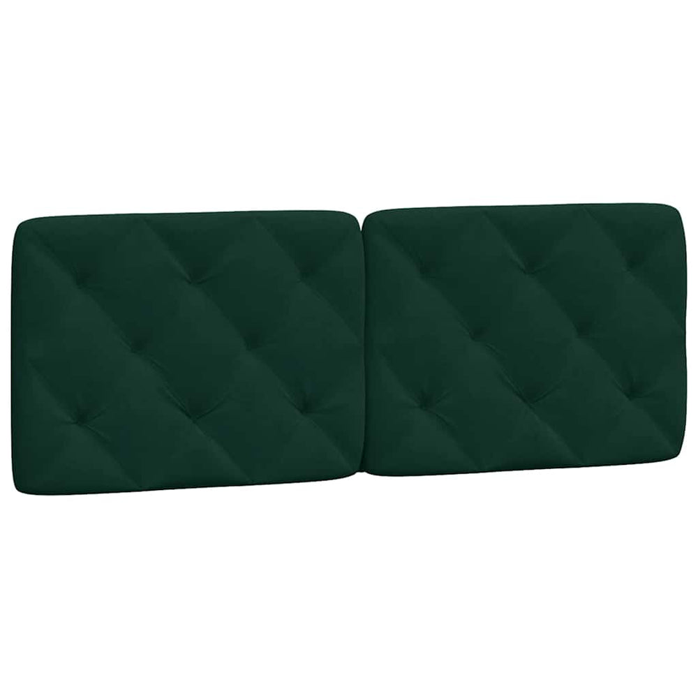 Kopfteil Kissen Dunkelgrün 120 cm Samt