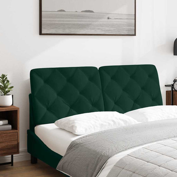 Kopfteil Kissen Dunkelgrün 120 cm Samt