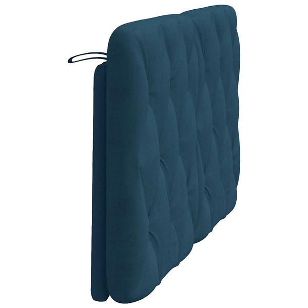 Blaues Samt Kopfteil-Kissen - 120 cm