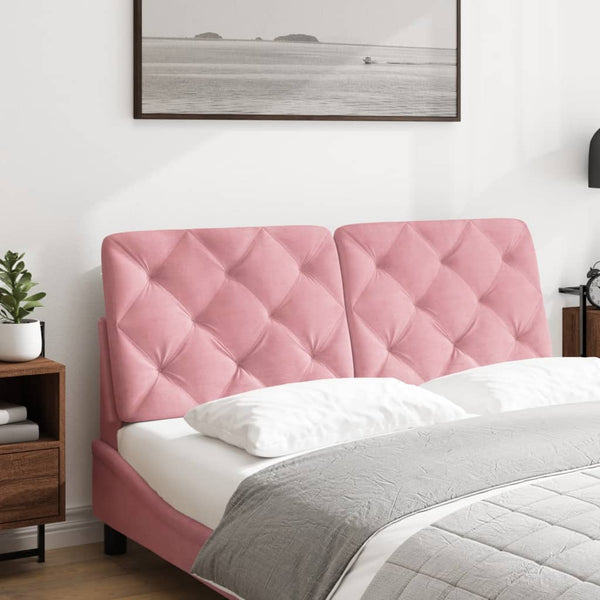 Rosa Samt Kopfteil Kissen - 120 cm