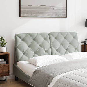 vidaXL Headboard Cushion Light Grey 140 cm Velvet