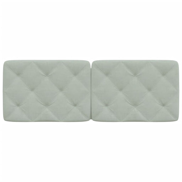 vidaXL Headboard Cushion Light Grey 140 cm Velvet