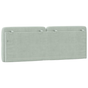 vidaXL Headboard Cushion Light Grey 140 cm Velvet