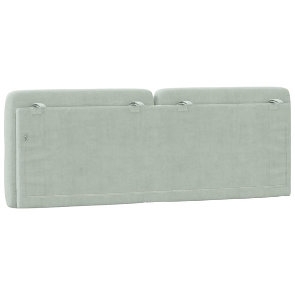 vidaXL Headboard Cushion Light Grey 140 cm Velvet