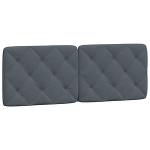 Kopfteil Kissen Dunkelgrau 140 cm Samt