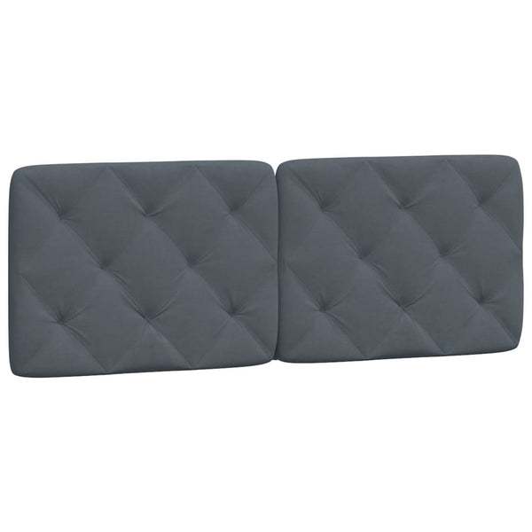 Kopfteil Kissen Dunkelgrau 140 cm Samt