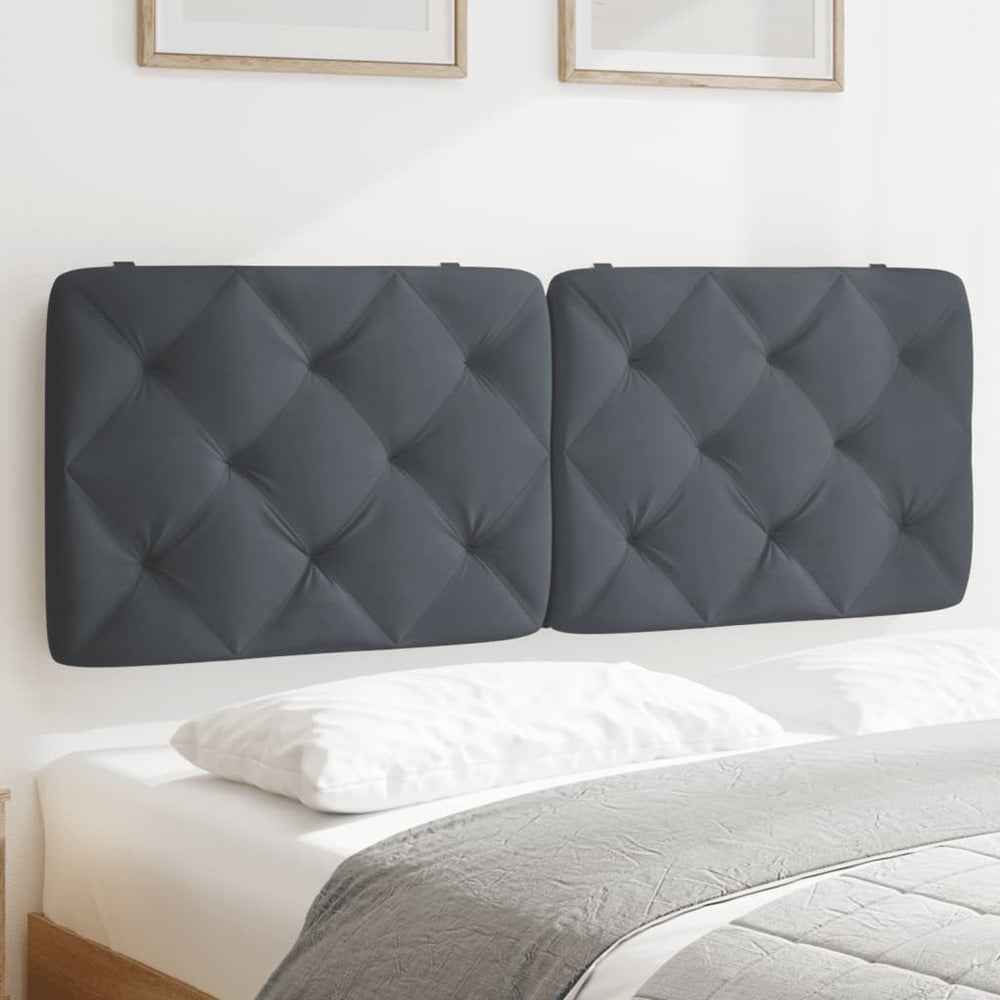 Kopfteil Kissen Dunkelgrau 140 cm Samt