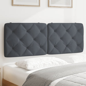 Kopfteil Kissen Dunkelgrau 140 cm Samt