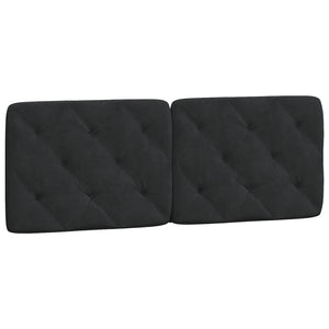 Schwarzes Samt Kopfteil-Kissen 140 cm