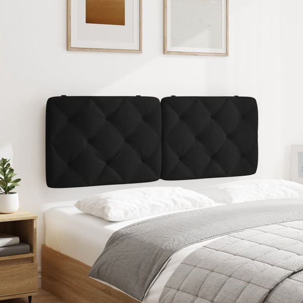 Schwarzes Samt Kopfteil-Kissen 140 cm