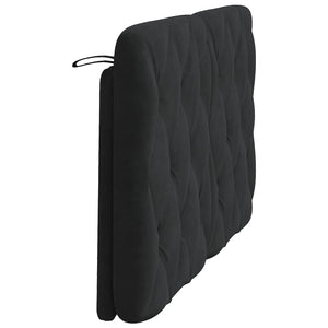 Schwarzes Samt Kopfteil-Kissen 140 cm